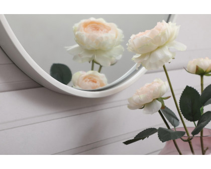 Elegant Wall Mirror - White, L 18" (MR4818WH)