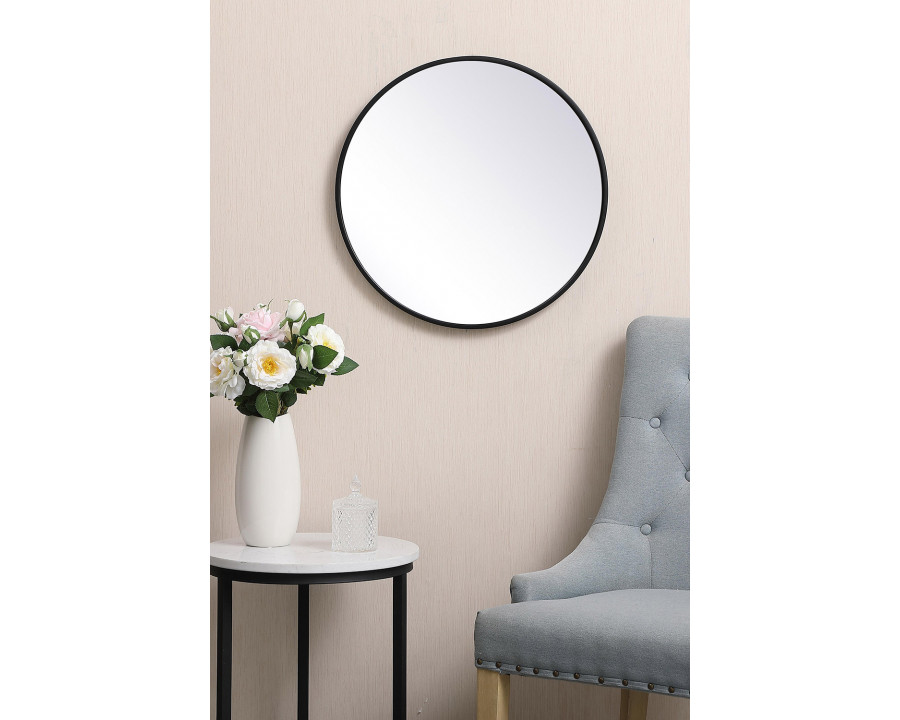 Elegant Wall Mirror - Black, L 21" (MR4821BK)