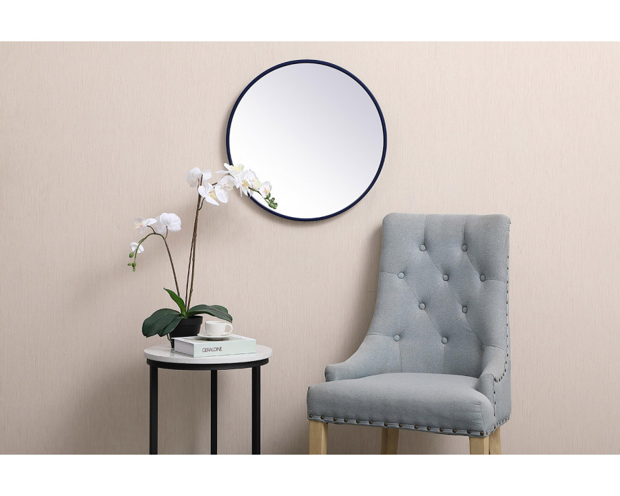 Elegant Wall Mirror - Blue, L 21" (MR4821BL)