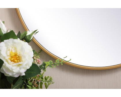 Elegant Wall Mirror - Brass, L 21" (MR4821BR)