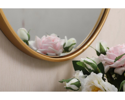 Elegant Wall Mirror - Brass, L 21" (MR4821BR)