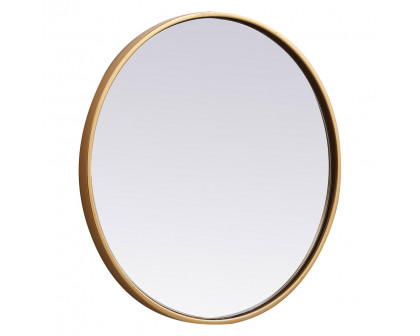 Elegant Wall Mirror - Brass, L 21" (MR4821BR)