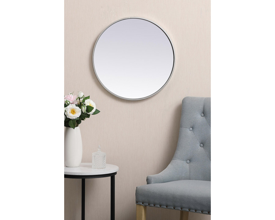 Elegant Wall Mirror - Silver, L 21" (MR4821S)