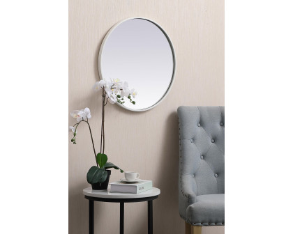 Elegant Wall Mirror - White, L 21" (MR4821WH)