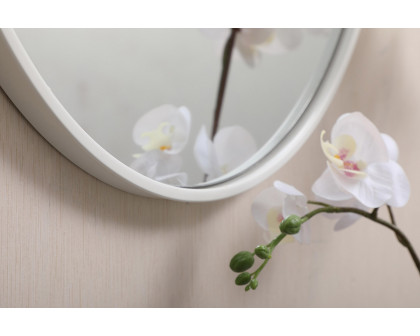 Elegant Wall Mirror - White, L 21" (MR4821WH)