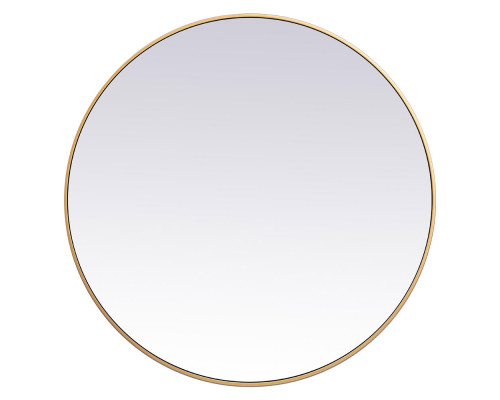 Elegant Wall Mirror - Brass, L 39" (MR4839BR)