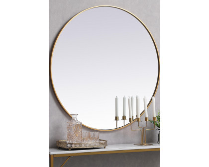 Elegant Wall Mirror - Brass, L 39" (MR4839BR)