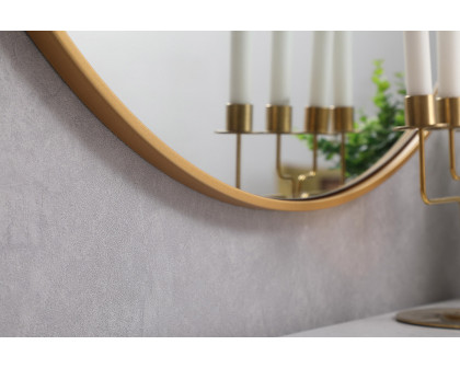 Elegant Wall Mirror - Brass, L 39" (MR4839BR)