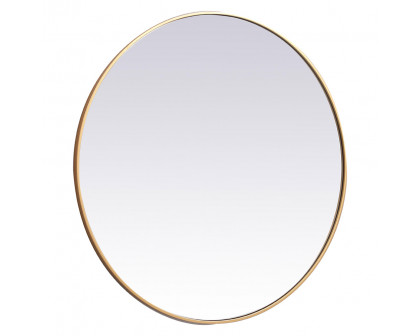 Elegant Wall Mirror - Brass, L 39" (MR4839BR)