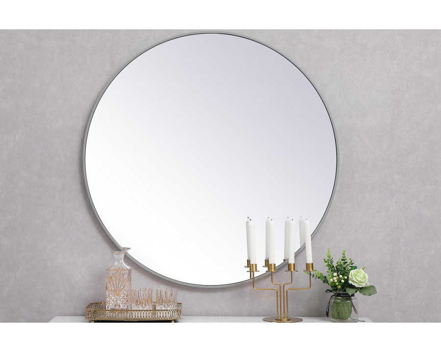 Elegant Wall Mirror - Gray, L 39" (MR4839GR)