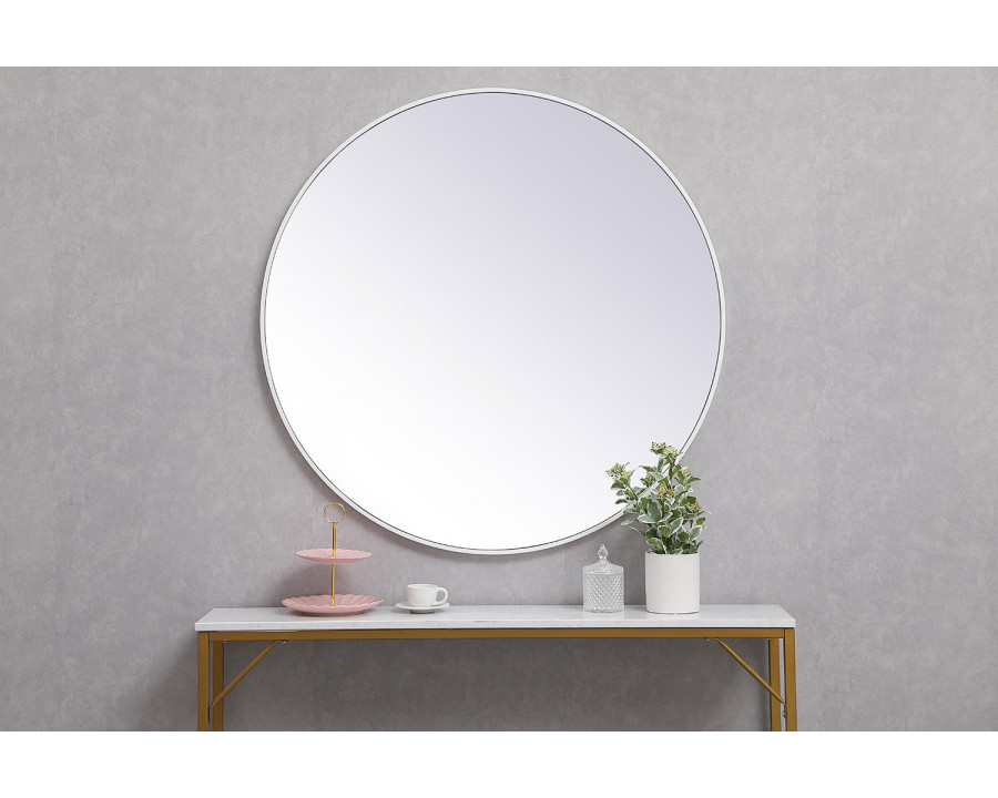 Elegant Wall Mirror - White, L 39" (MR4839WH)