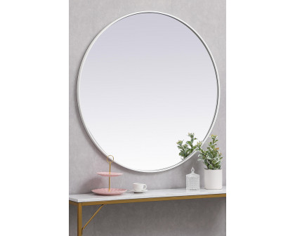 Elegant Wall Mirror - White, L 39" (MR4839WH)