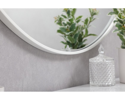 Elegant Wall Mirror - White, L 39" (MR4839WH)