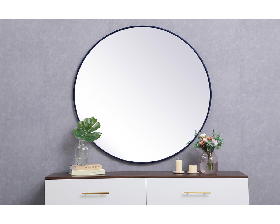 Elegant Wall Mirror - Blue, L 45" (MR4845BL)