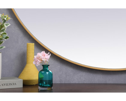 Elegant Wall Mirror - Brass, L 45" (MR4845BR)