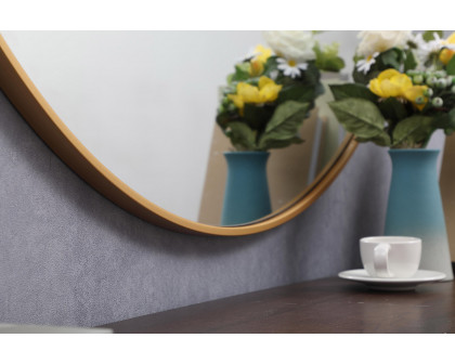 Elegant Wall Mirror - Brass, L 45" (MR4845BR)