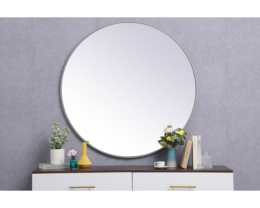 Elegant Wall Mirror - Gray, L 45" (MR4845GR)