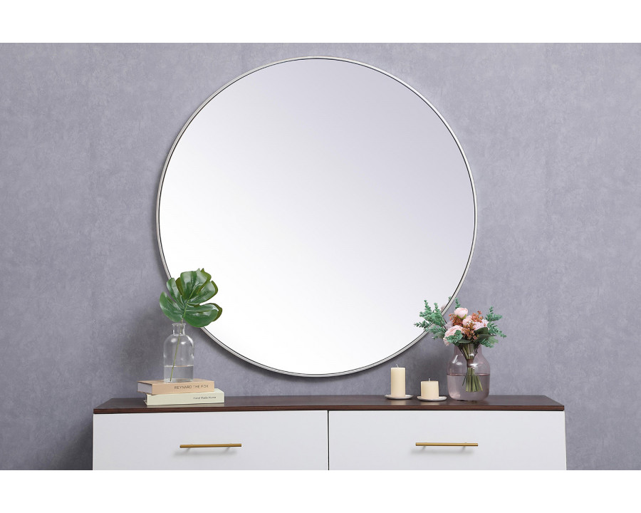 Elegant Wall Mirror - Silver, L 45" (MR4845S)