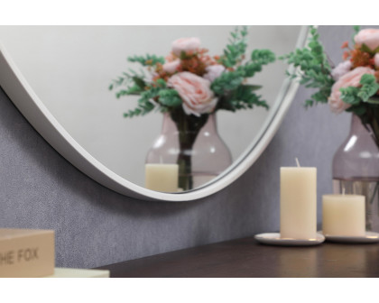 Elegant Wall Mirror - White, L 45" (MR4845WH)