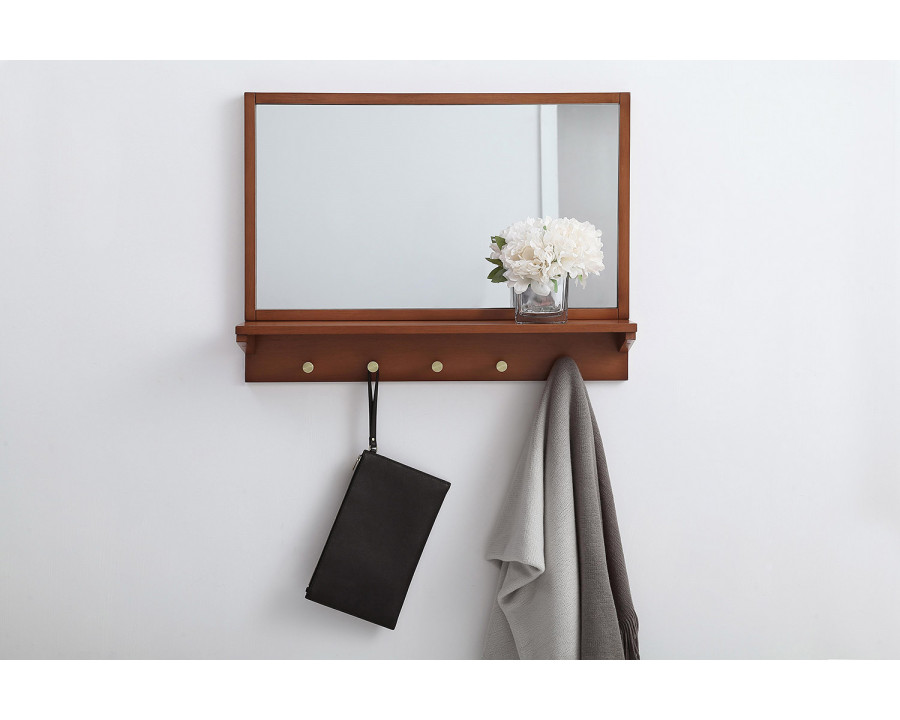 Elegant Wall Mirror - Brass, L 28" (MR502821PE)