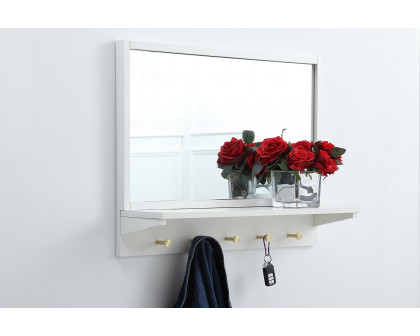 Elegant Wall Mirror - White, L 28" (MR502821WH)