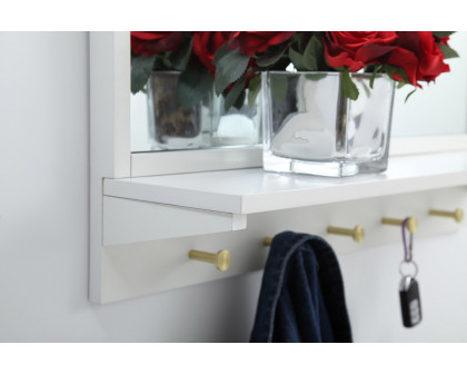 Elegant Wall Mirror - White, L 28" (MR502821WH)