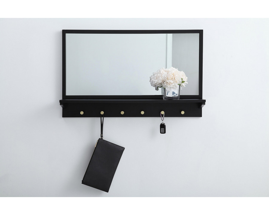 Elegant Wall Mirror - Black, L 34" (MR503421BK)