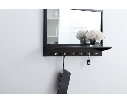 Elegant Wall Mirror - Black, L 34" (MR503421BK)