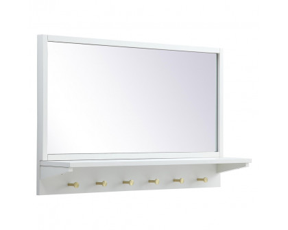 Elegant Wall Mirror - White, L 34" (MR503421WH)