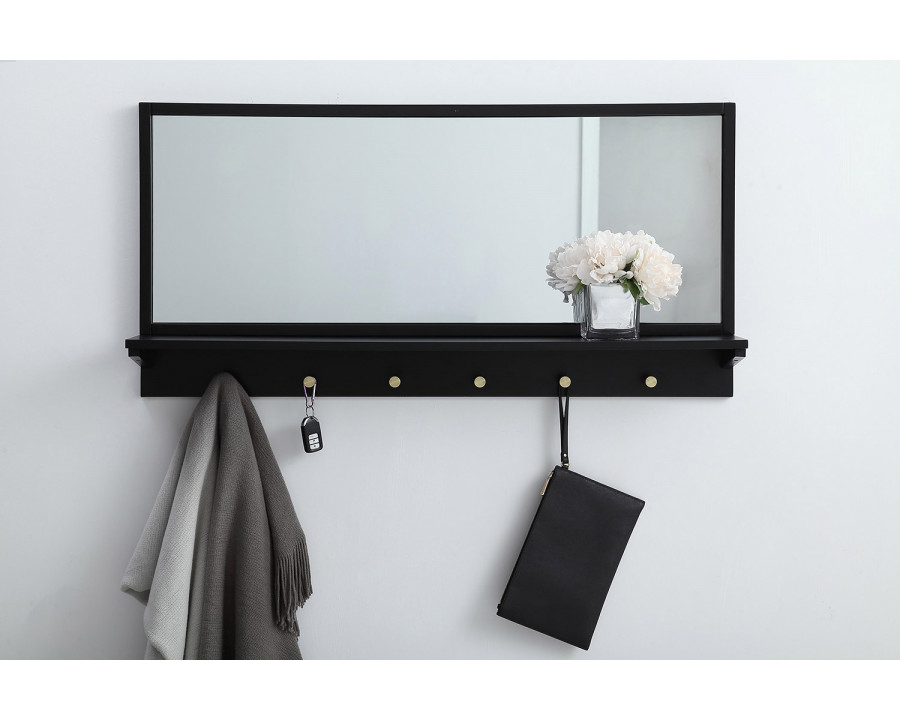 Elegant Wall Mirror - Black, L 42" (MR504221BK)