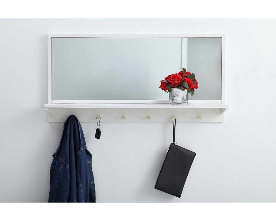 Elegant Wall Mirror - White, L 42" (MR504221WH)