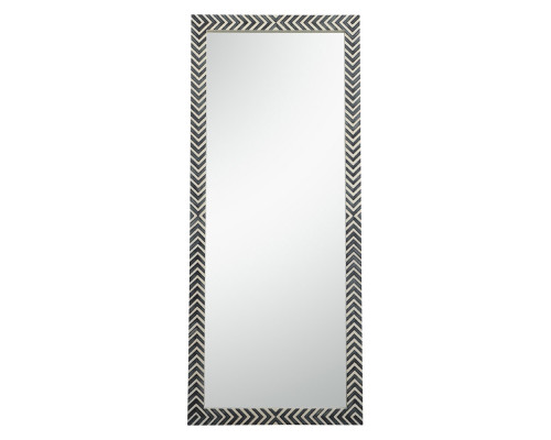 Elegant Wall Mirror - Black/White, D 30", H 72" (MR53072)