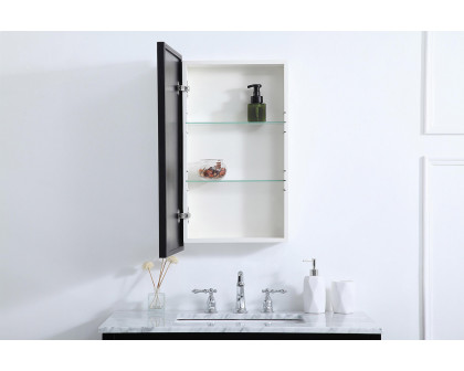 Elegant Wyn Medicine Cabinet - Black, L 17" (MR571728BLK)