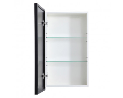 Elegant Wyn Medicine Cabinet - Black, L 17" (MR571728BLK)