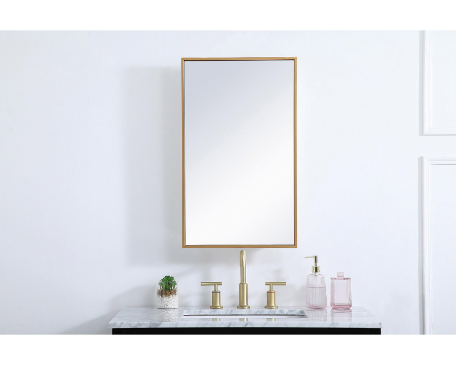 Elegant Wyn Medicine Cabinet - Brass, L 17" (MR571728BRS)