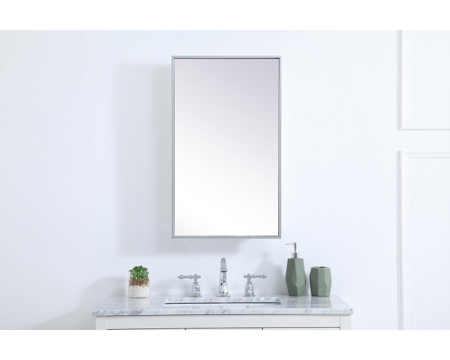 Elegant Wyn Medicine Cabinet - Silver, L 17" (MR571728S)