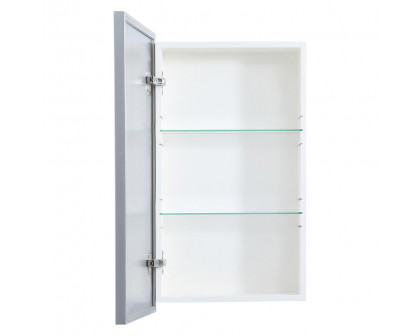 Elegant Wyn Medicine Cabinet - Silver, L 17" (MR571728S)