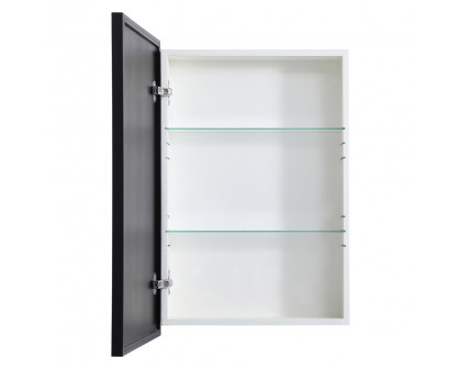 Elegant Wyn Medicine Cabinet - Black, L 20" (MR572028BLK)