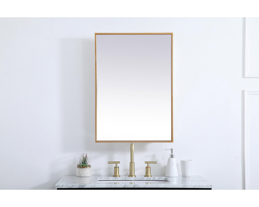 Elegant Wyn Medicine Cabinet - Brass, L 20" (MR572028BRS)