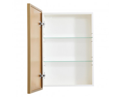 Elegant Wyn Medicine Cabinet - Brass, L 20" (MR572028BRS)