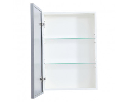 Elegant Wyn Medicine Cabinet - Silver, L 20" (MR572028S)