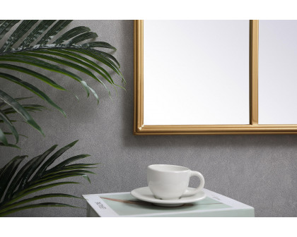 Elegant Wall Mirror - Brass, L 53.13" (MR613653BR)