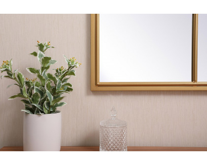 Elegant Wall Mirror - Brass, L 40" (MR623240BR)