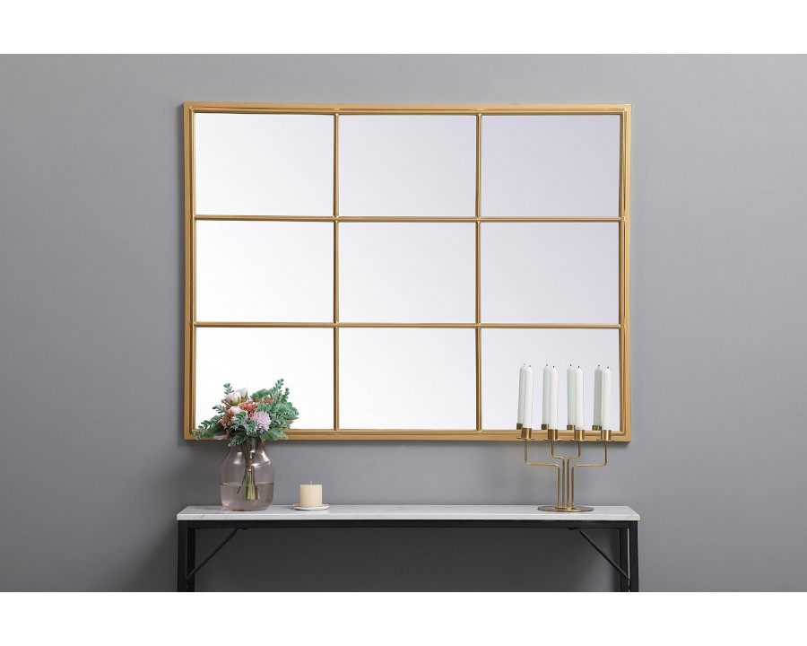 Elegant Wall Mirror - Brass, L 48" (MR623648BR)