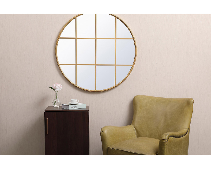 Elegant Wall Mirror - Brass, L 36.25" (MR633636BR)