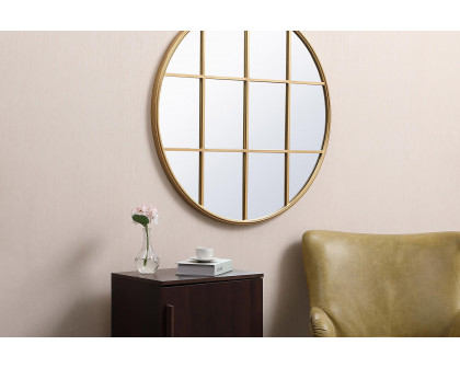 Elegant Wall Mirror - Brass, L 36.25" (MR633636BR)