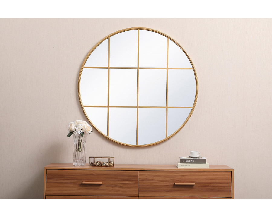 Elegant Wall Mirror - Brass, L 41.75" (MR634242BR)