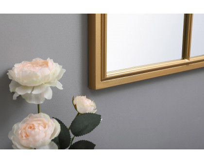 Elegant Wall Mirror - Brass, L 40" (MR642440BR)