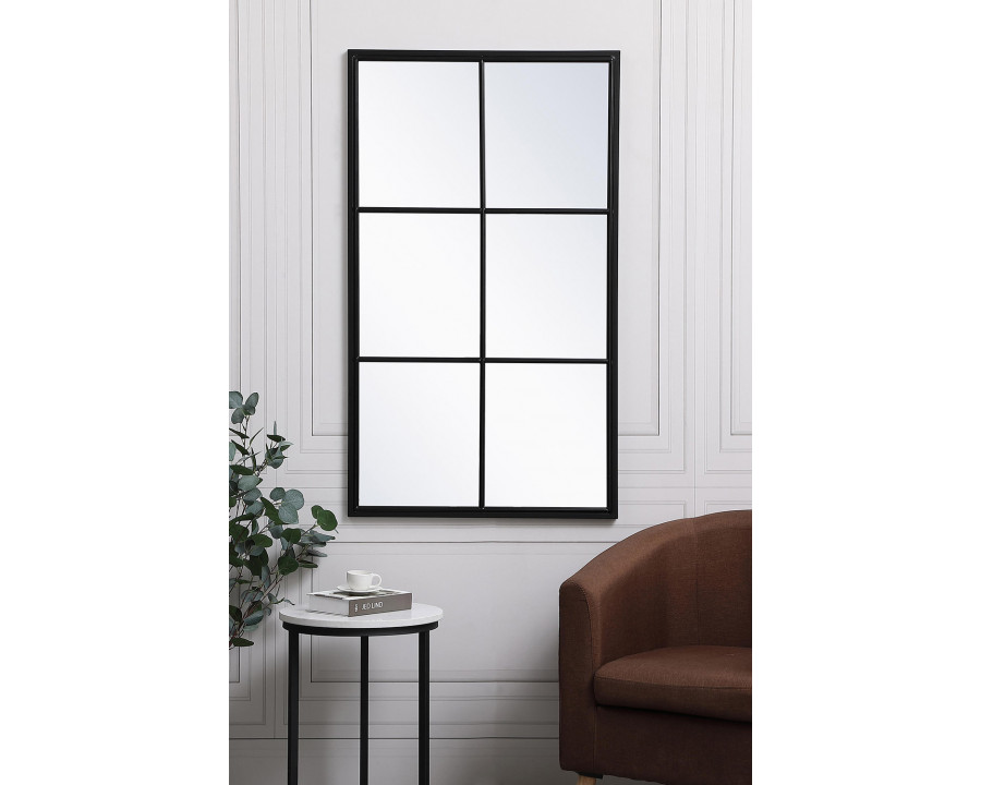 Elegant Wall Mirror - Black, L 48" (MR642848BK)