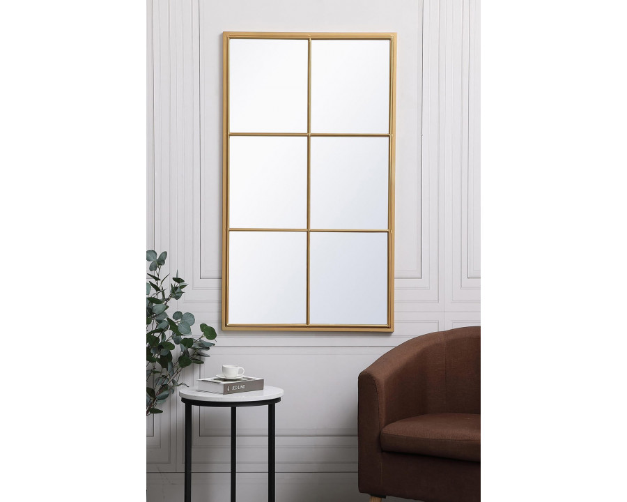 Elegant Wall Mirror - Brass, L 48" (MR642848BR)